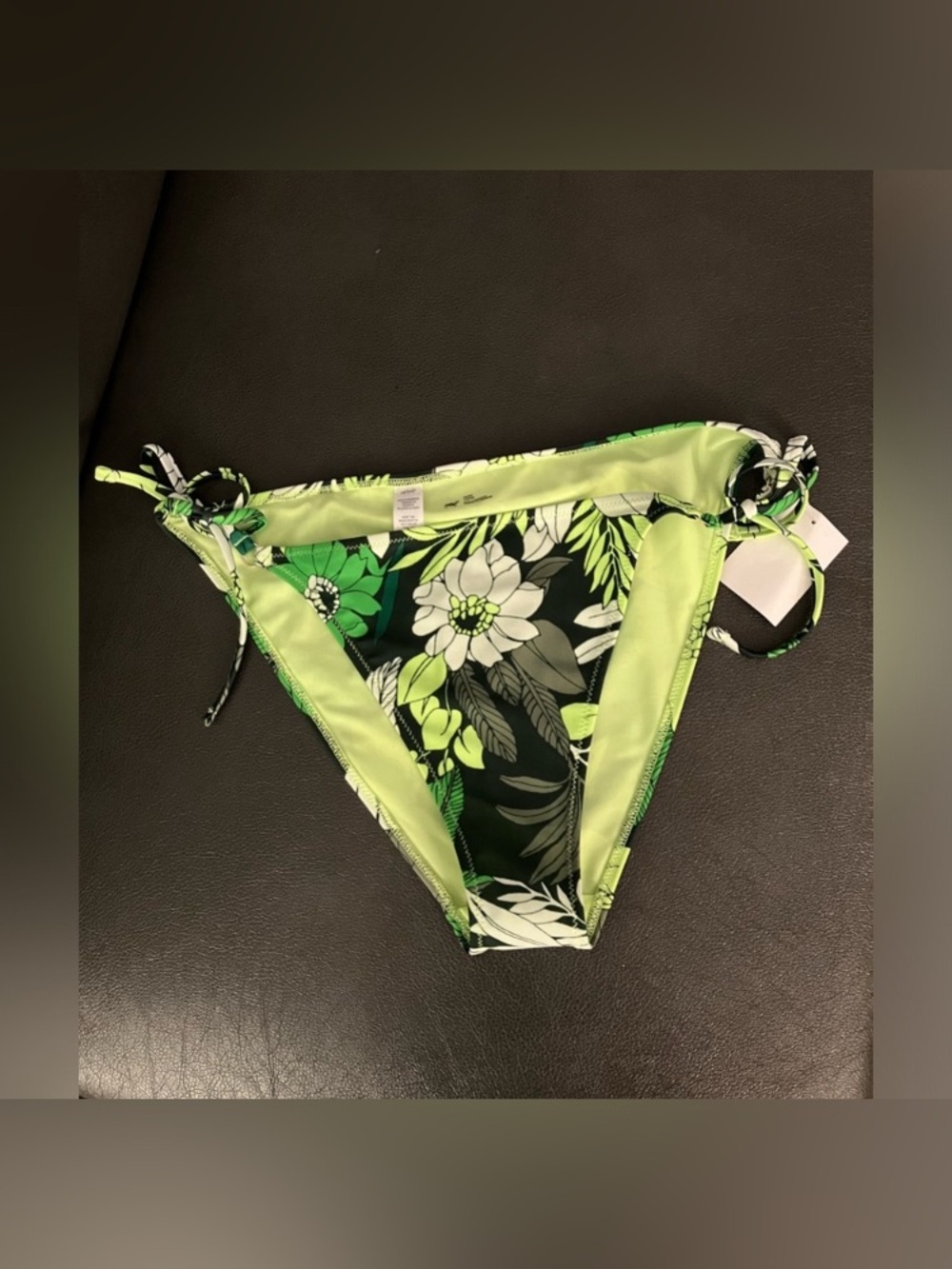 NEW Aerie Cheeky Bikini Bottom Size XL Green White Sycamore Swimsuit Beach